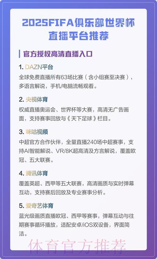 世界杯高清直播平台推荐，顶级观看体验精选合集